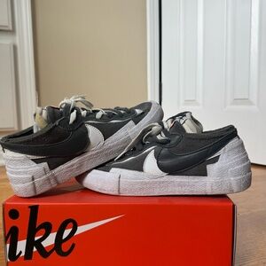 Nike x Sacai low Blazers - dark gray and black